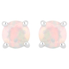 Orecchini di Opale etiope in argento placcato in rodio