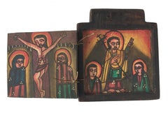 Ethiopian Pocket Travelling Wooden Icon