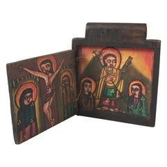 Ethiopian Pocket Travelling Wooden Icon