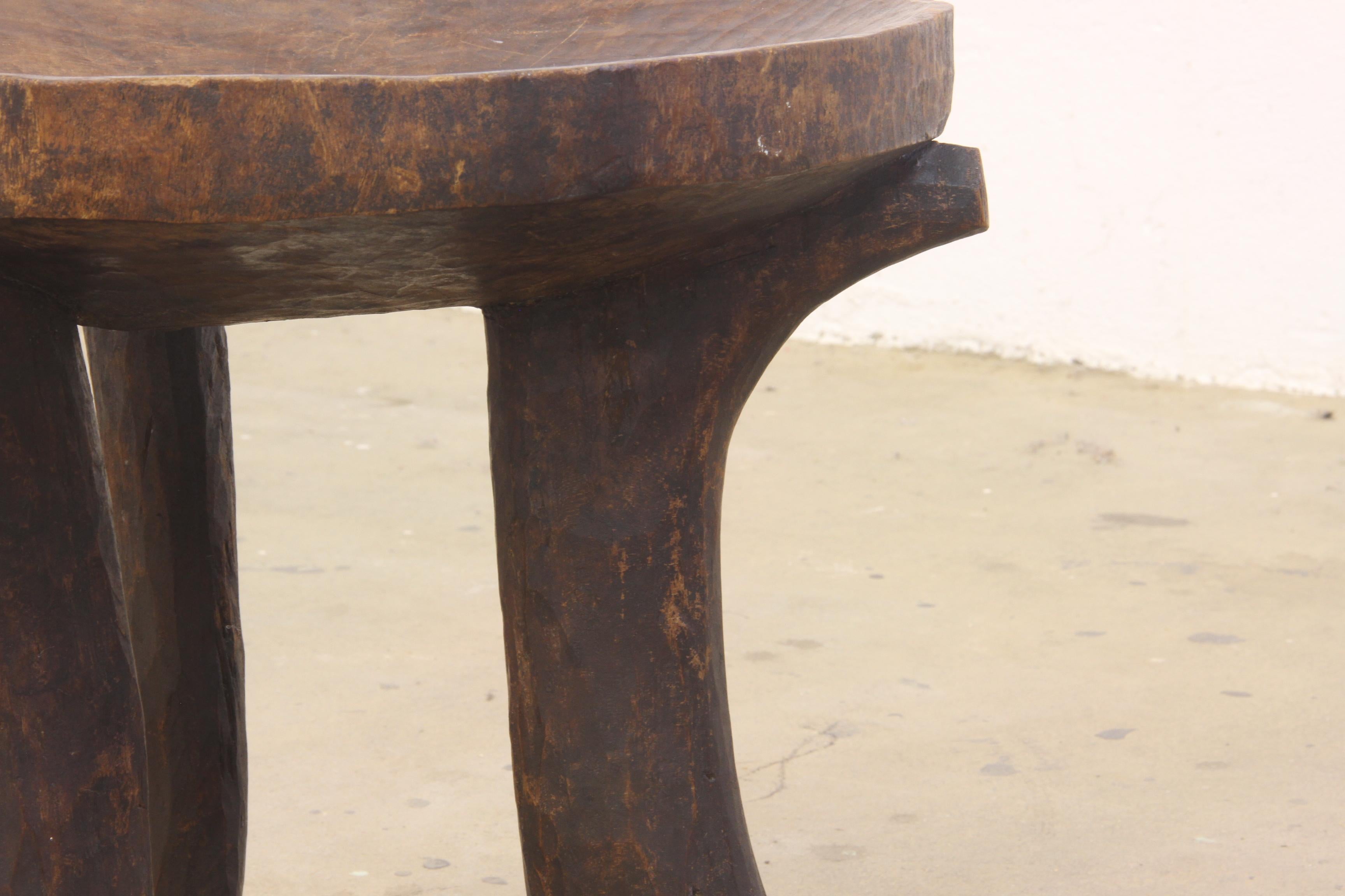 Ethiopian Stools, from Africa 'Oromo’ Chair Three-Legged hand carved For Sale 6