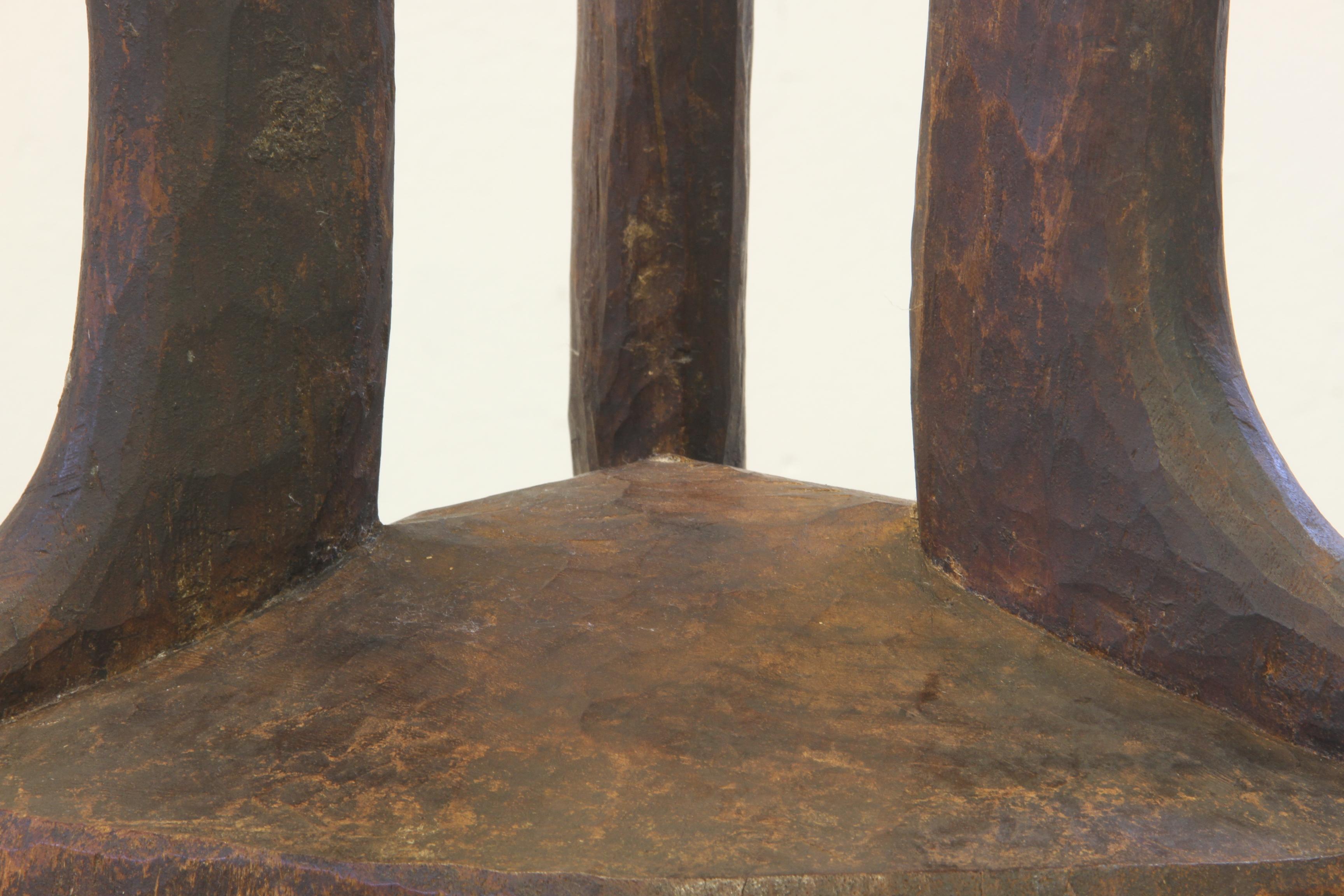Ethiopian Stools, from Africa 'Oromo’ Chair Three-Legged hand carved For Sale 9