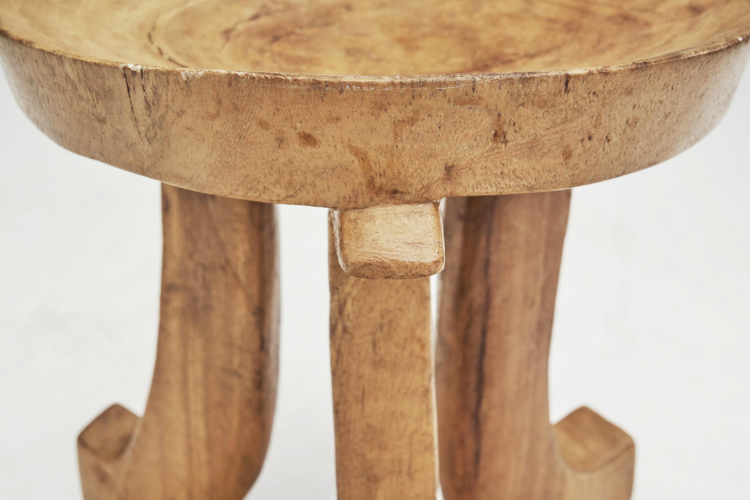 Ethiopian-Style Stool with Scrolled Legs, Norway, First Half of the 20th Century For Sale 5