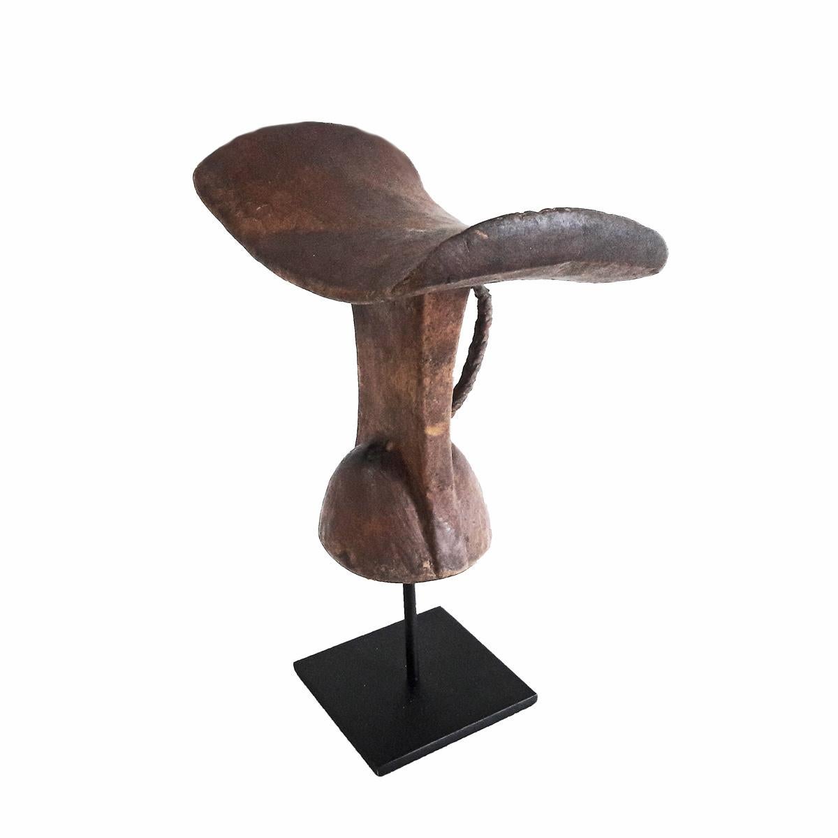 Ethiopian Wood Headrest In Good Condition In New York, NY