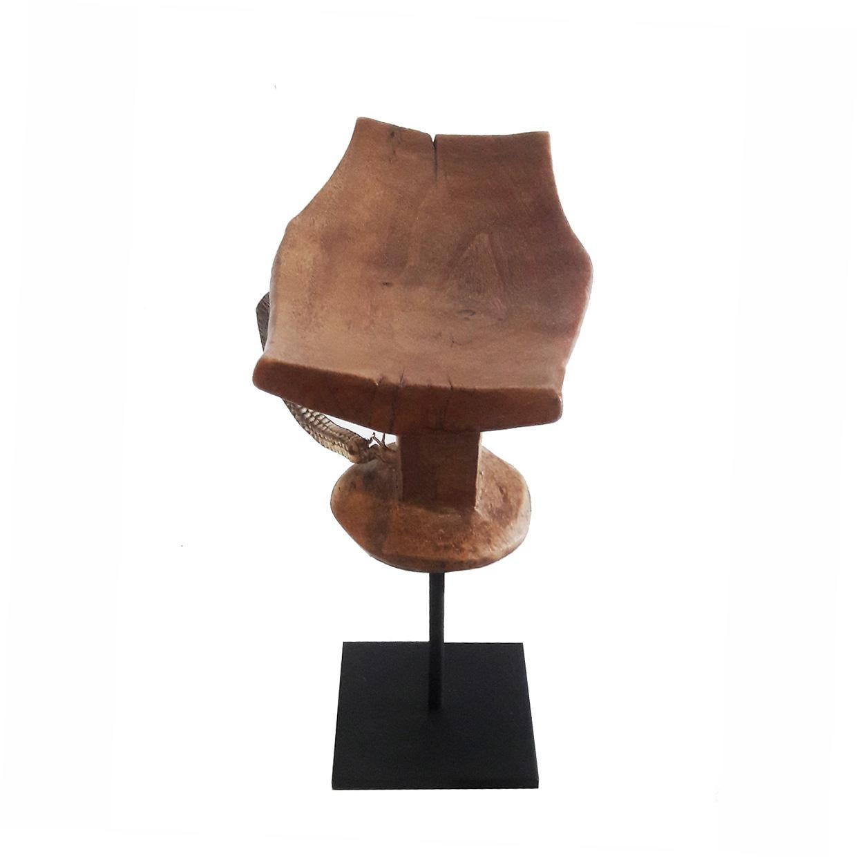 Ethiopian Wood Headrest In Good Condition In New York, NY
