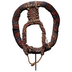 Ethnic Design-Bamileke beaded Collar Torque with pendant, Grasslands, Cameroom.