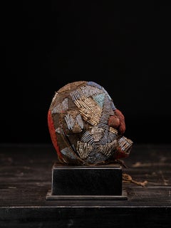 Ethnische Design-Kollektion von 22 Zeremonienköpfen aus dem Grasland in Kamerun.