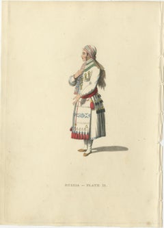 Ethnic Elegance: The Mordvin Attire of 19th-Century Russia Engraved, 1814