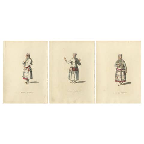 Ethnic Elegance: The Mordvin Attire of 19th-Century Russia Engraved, 1814
