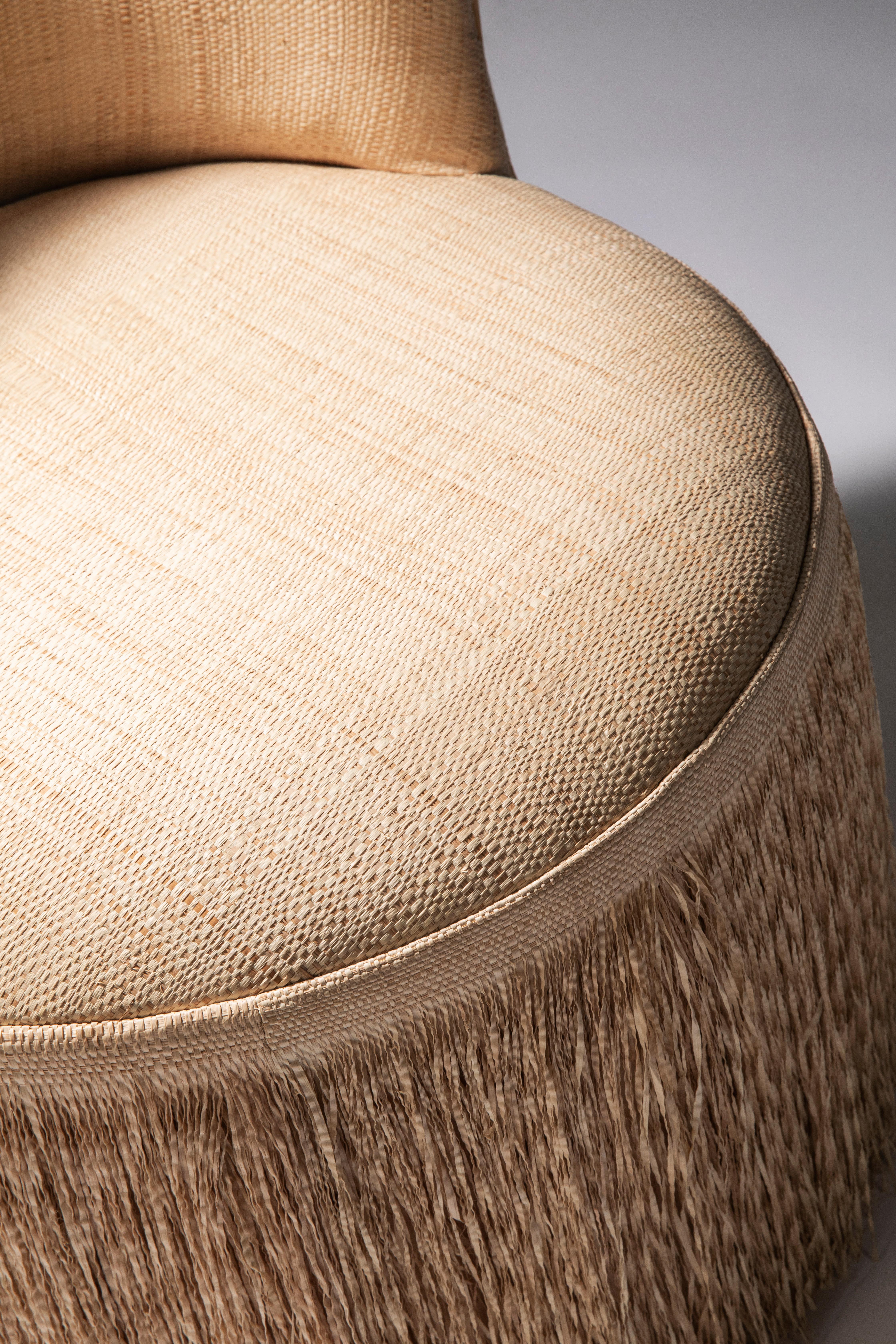 Fauteuil ethnique en paille de Neca Abrantes - Design brésilien et Craft indigène en vente 2