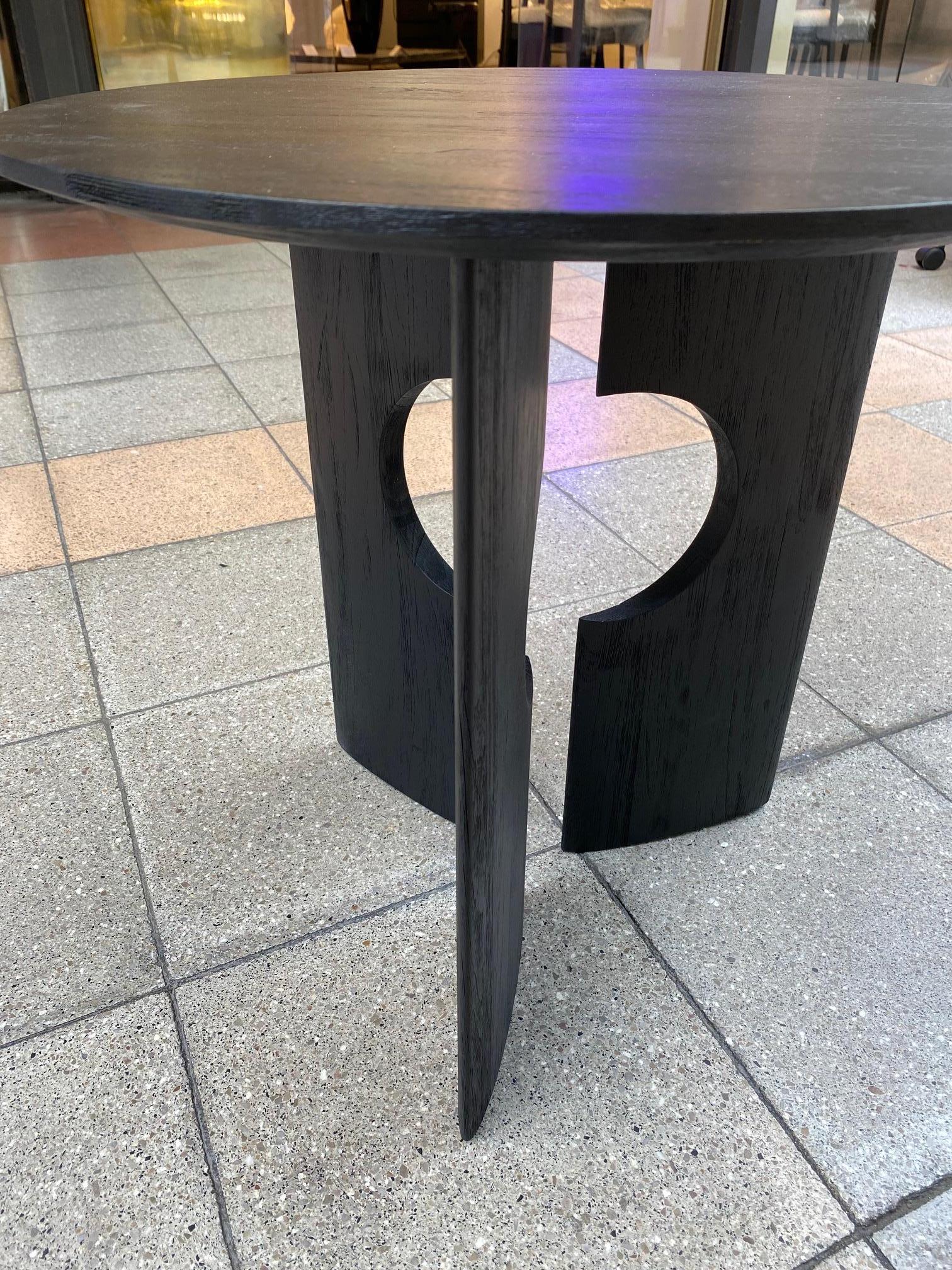 Contemporary Ethnicraft Table Black varnished teak For Sale