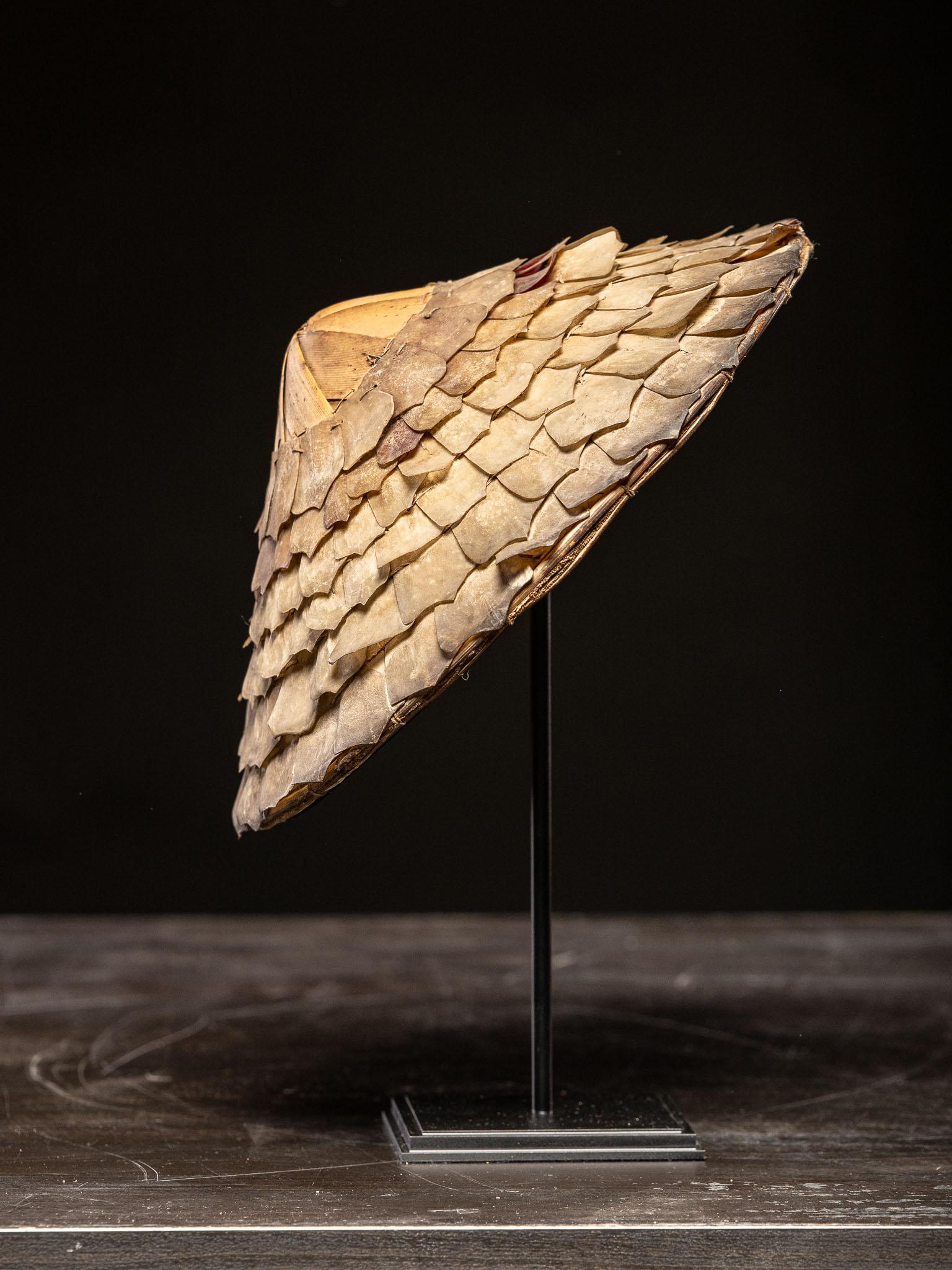 Ethnographic Fish Scale Hat Handmade Molucca, Indonesia. For Sale 1