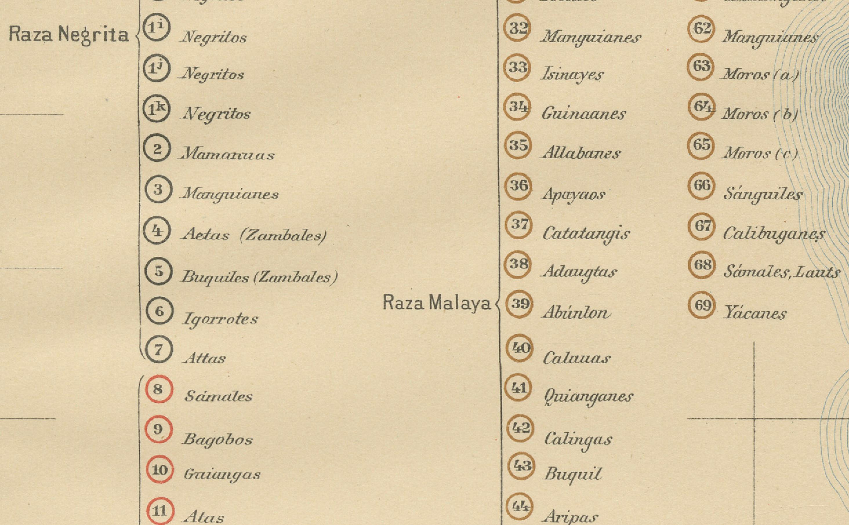 Carte ethnographique des îles Philippines - Observatorio de Manila, 1899 en vente 1
