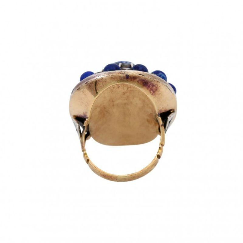 Ethnographic Ring with Lapis Lazuli In Good Condition For Sale In Stuttgart, BW