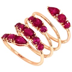 Etho Maria 18 Karat Rose Gold and Sapphire Wrap Ring