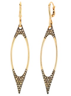 Etho Maria 18 Karat Yellow Gold and Brown Diamond Earrings