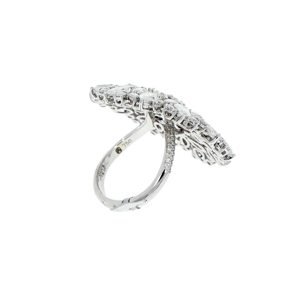 Modern Etho Maria Floral Diamond White Gold Cocktail Ring