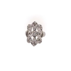 Ethonica Ballerina Diamond Ring in Platinum