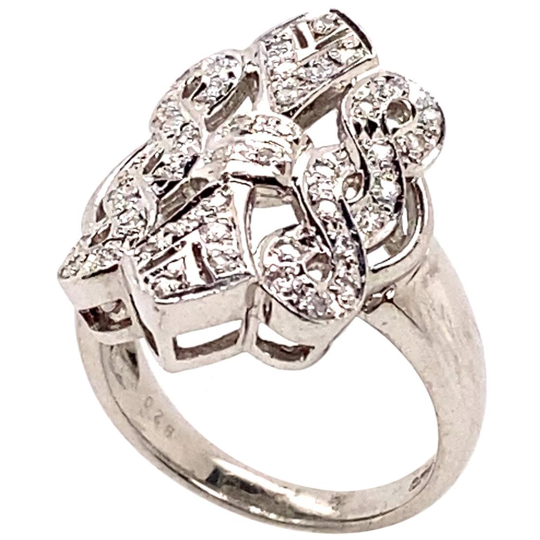 Ethonica Ballerina Diamond Ring in Platinum