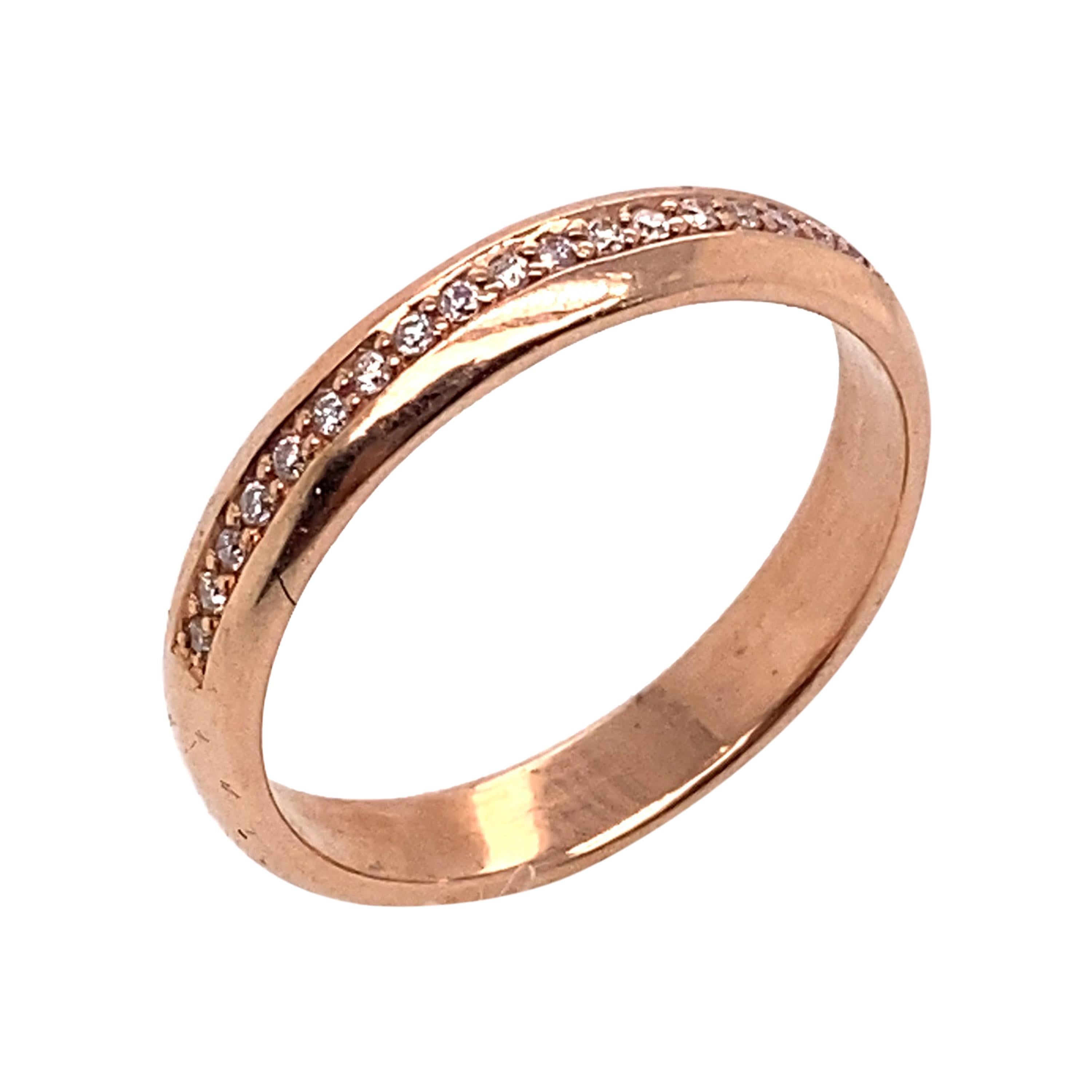 Ethonica Diamond Band in 14 Karat Gold For Sale