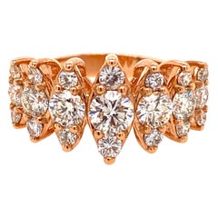 Fascia con diamante Ethonica in oro rosa 18 carati