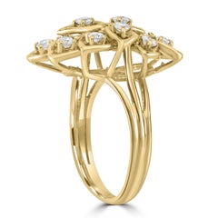 Ethonica Diamond Cluster Ring in 14 Karat Gold