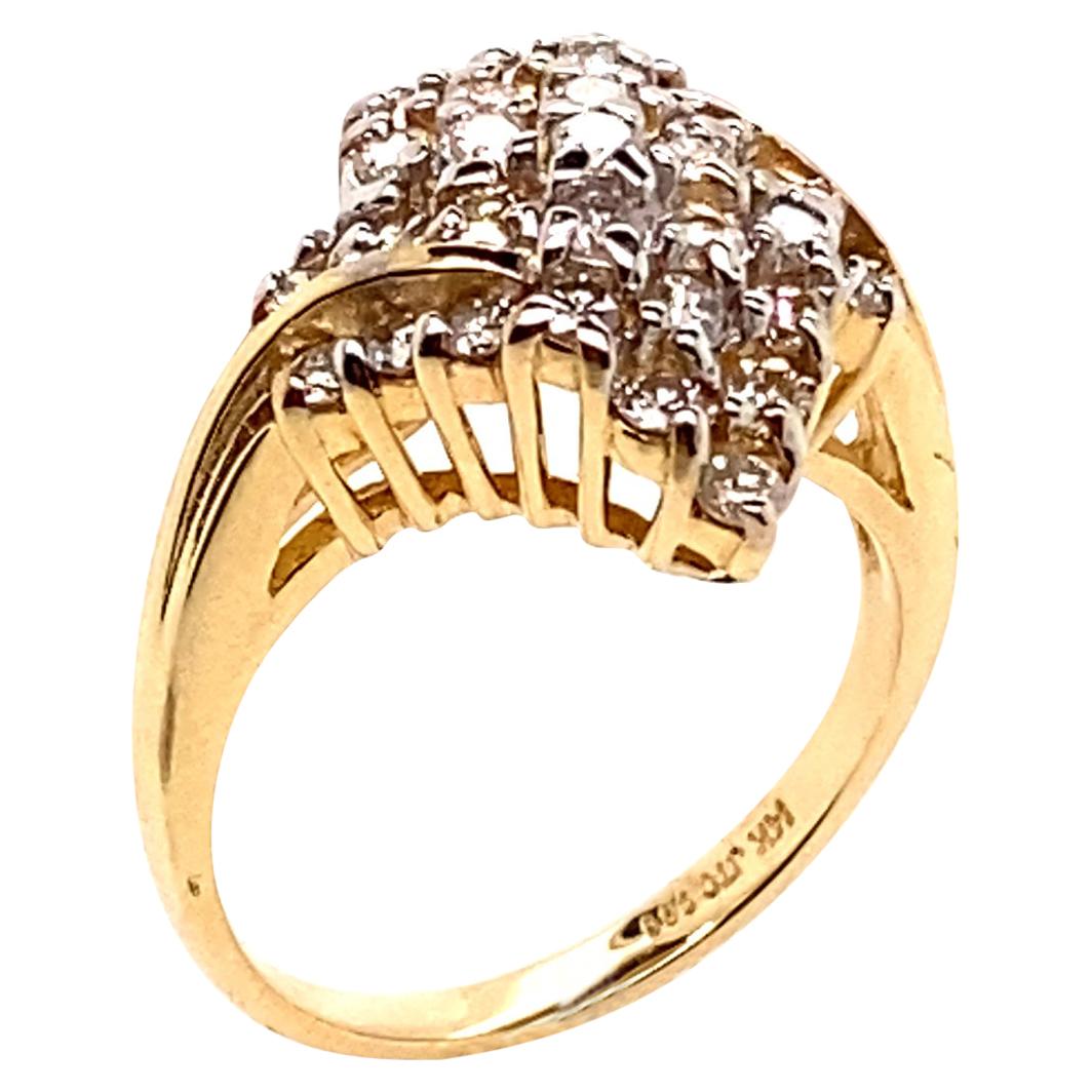 Ethonica Diamond Cluster Ring in 14 Karat Gold