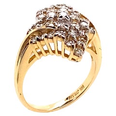 Ethonica Diamant-Cluster-Ring aus 14 Karat Gold