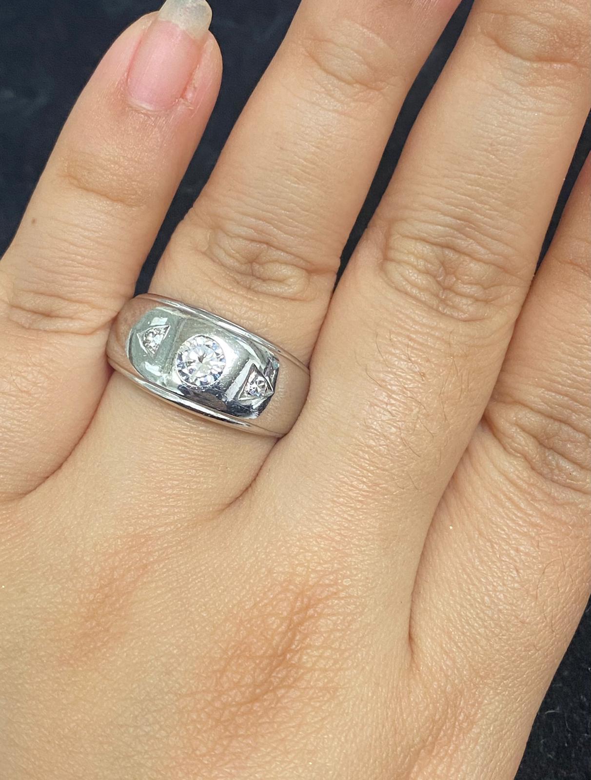 Ethonica, Diamant-Kuppelring aus 14 Karat Gold (Zeitgenössisch) im Angebot