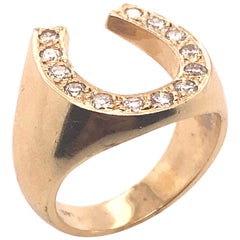 Ethonica Diamond Dome Ring in 14 Karat Gold