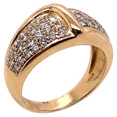 Ethonica Diamond Dome Ring in 14 Karat Gold