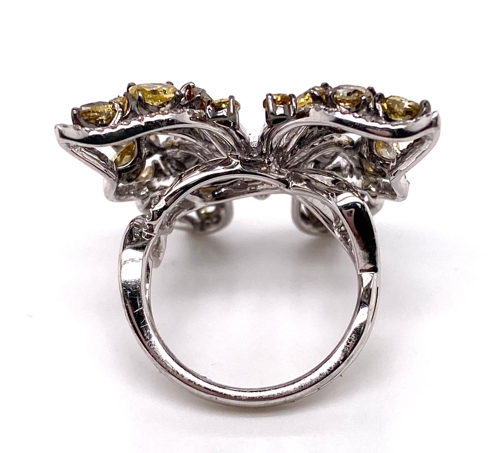 yellow butterfly ring