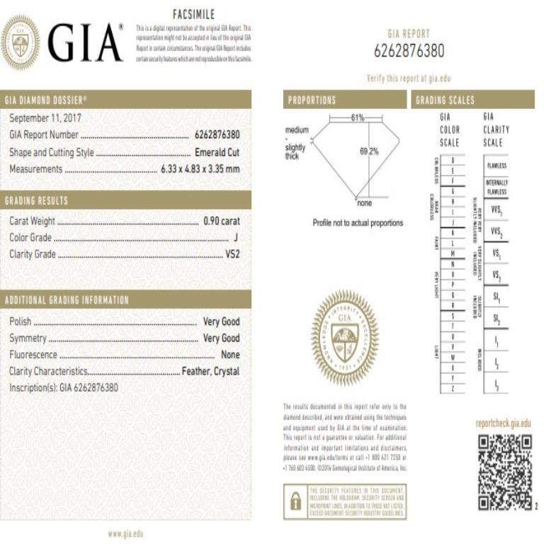 Ethonica: Platinring mit drei Steinen, GIA-zertifizierter Diamant im Asscher-Schliff im Zustand „Neu“ im Angebot in New York, NY