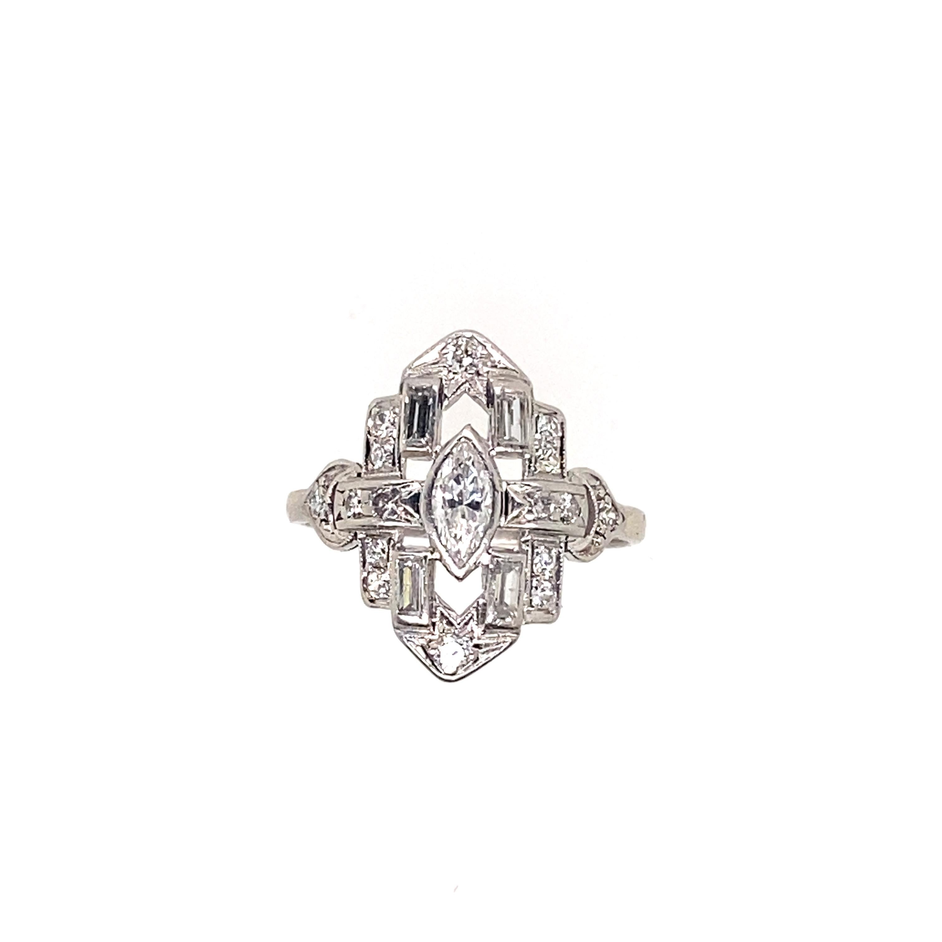 Round Cut Ethonica Lolita Diamond Ring in Platinum For Sale