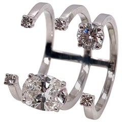Ethonica Open Cuff Diamond Ring in 14karat Gold