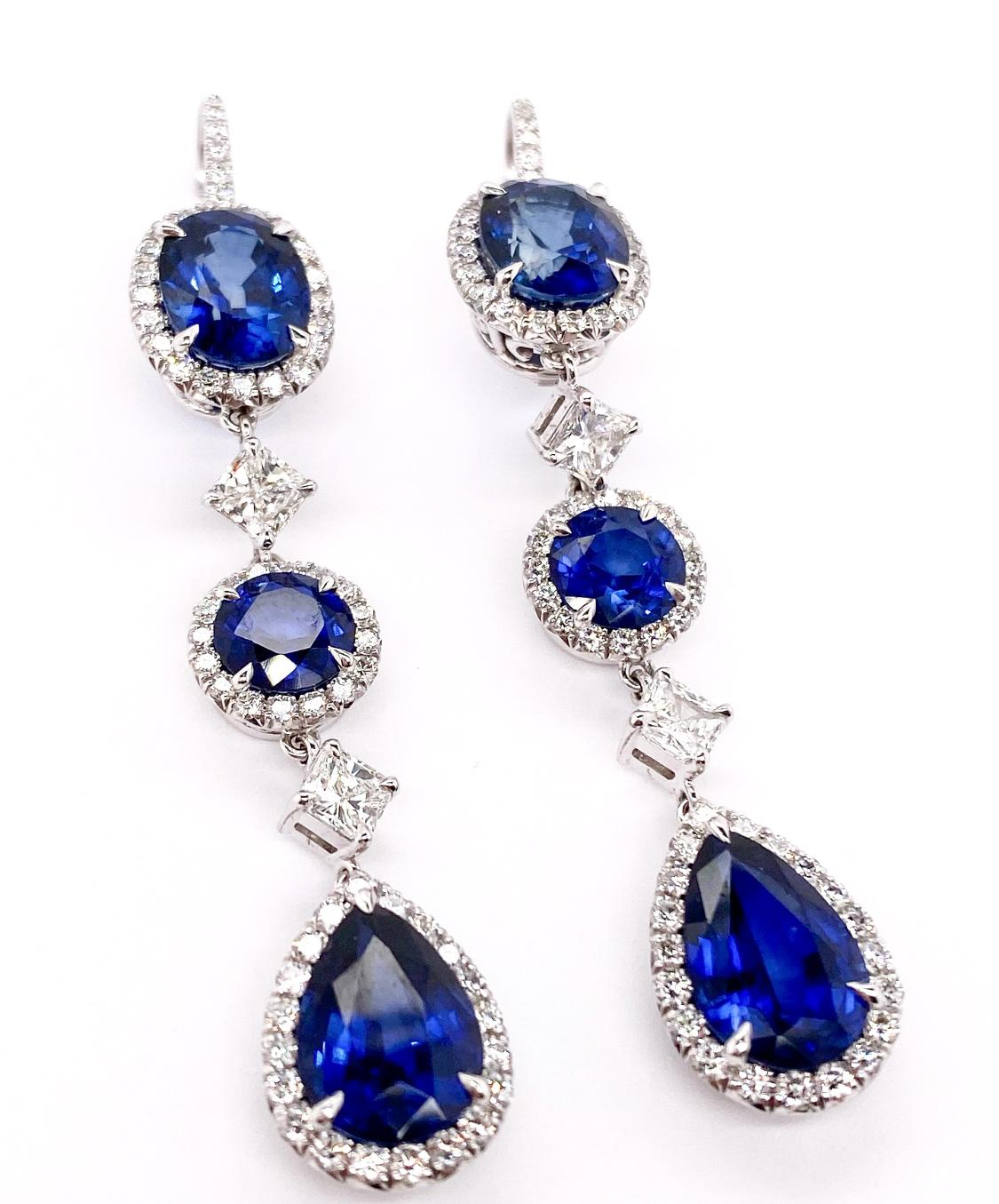 royal blue dangle earrings