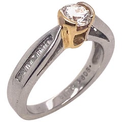 Ethonica Solitaire Diamond Ring in Platinum