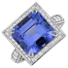 Ethonica Tanzanite and Diamond Ring in 14 Karat Gold