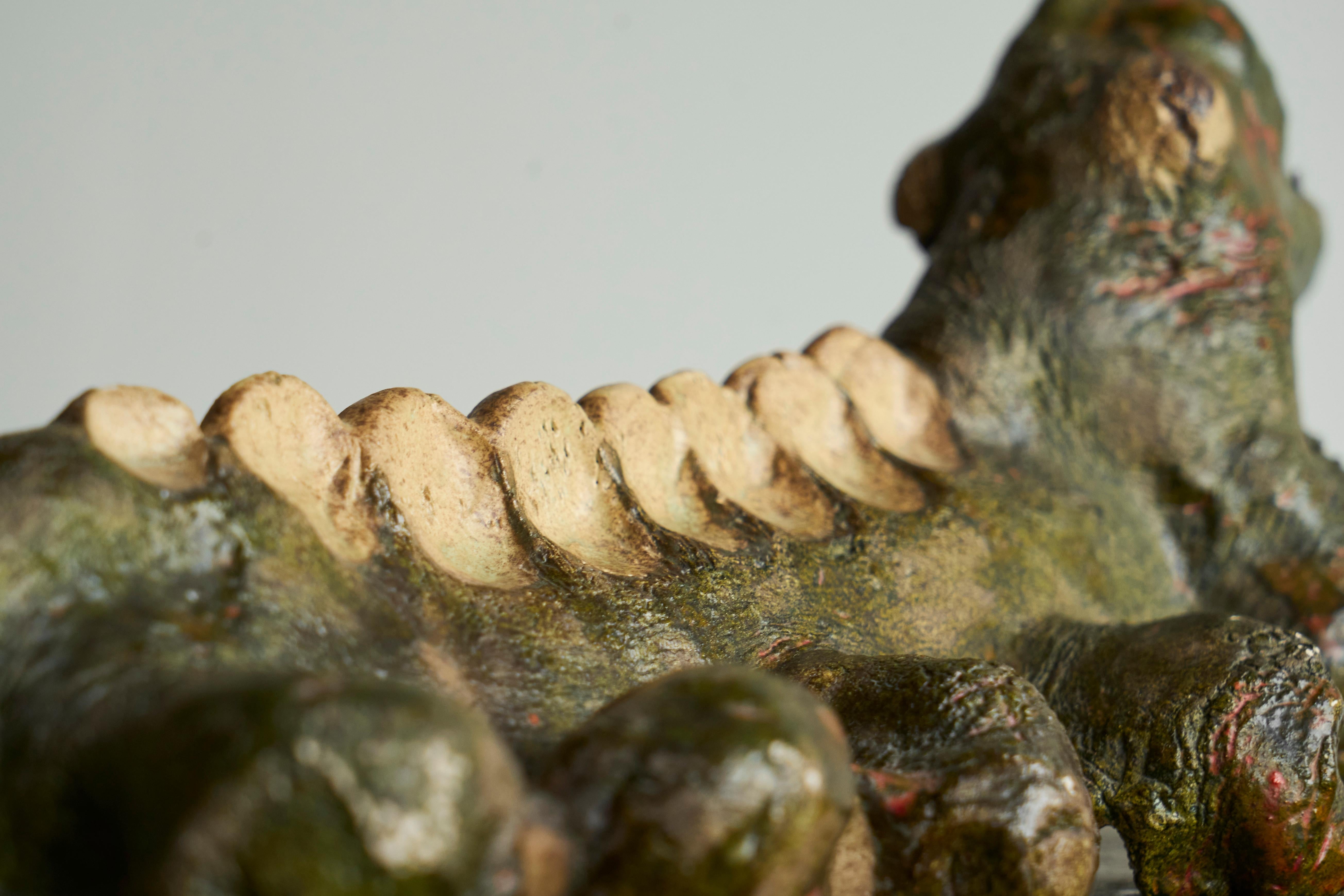 Mid-Century moderno Studio Etie Van Rees Studio Pottery Creatura Fantastica Metà del XX Secolo in vendita