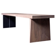 "Étiene" Walnut and Leather Bench by Pablo Erroz for Lignico, Spain, 2025