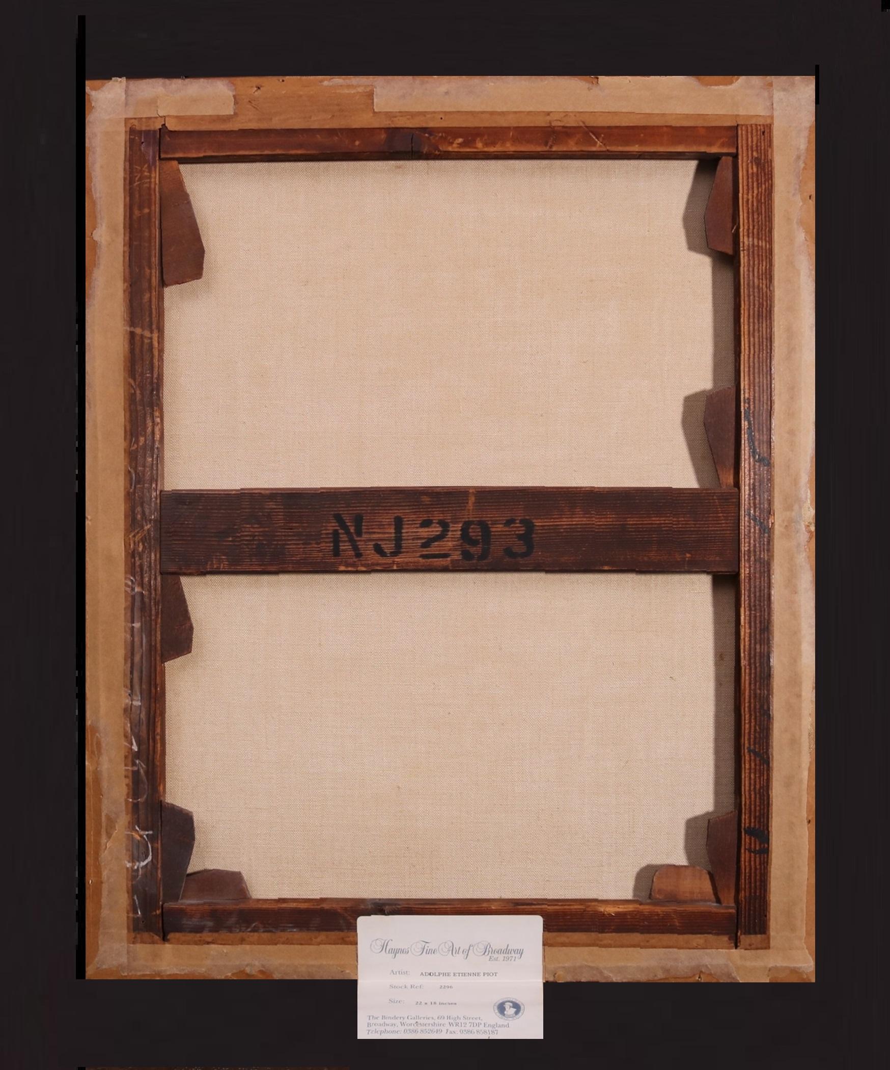 Peinture à l'huile du 19e siècle représentant une jeune fleuriste parisienne de la Belle Epoque en vente 7