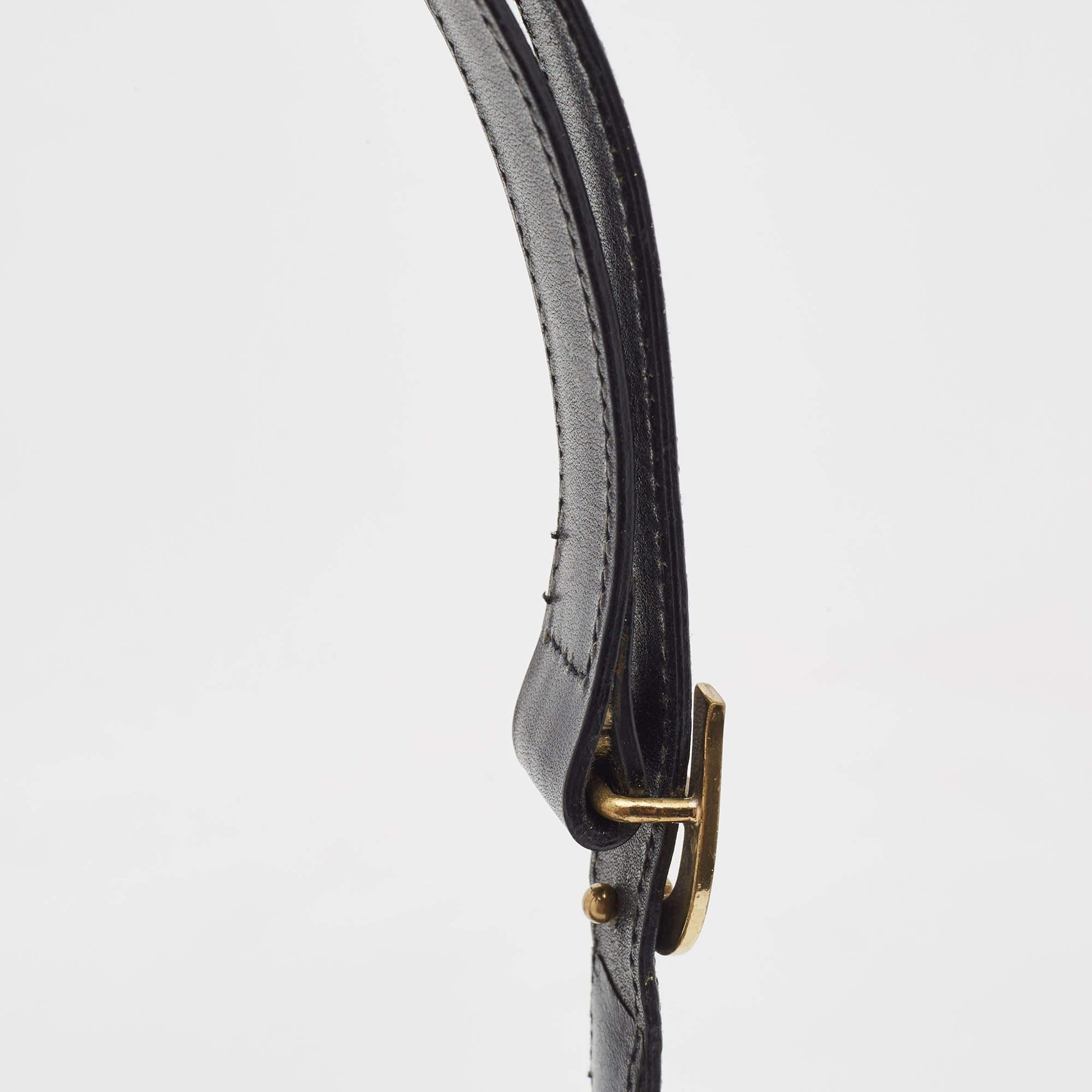 Etienne Aigner Black Glossy Leather Shoulder Bag 6