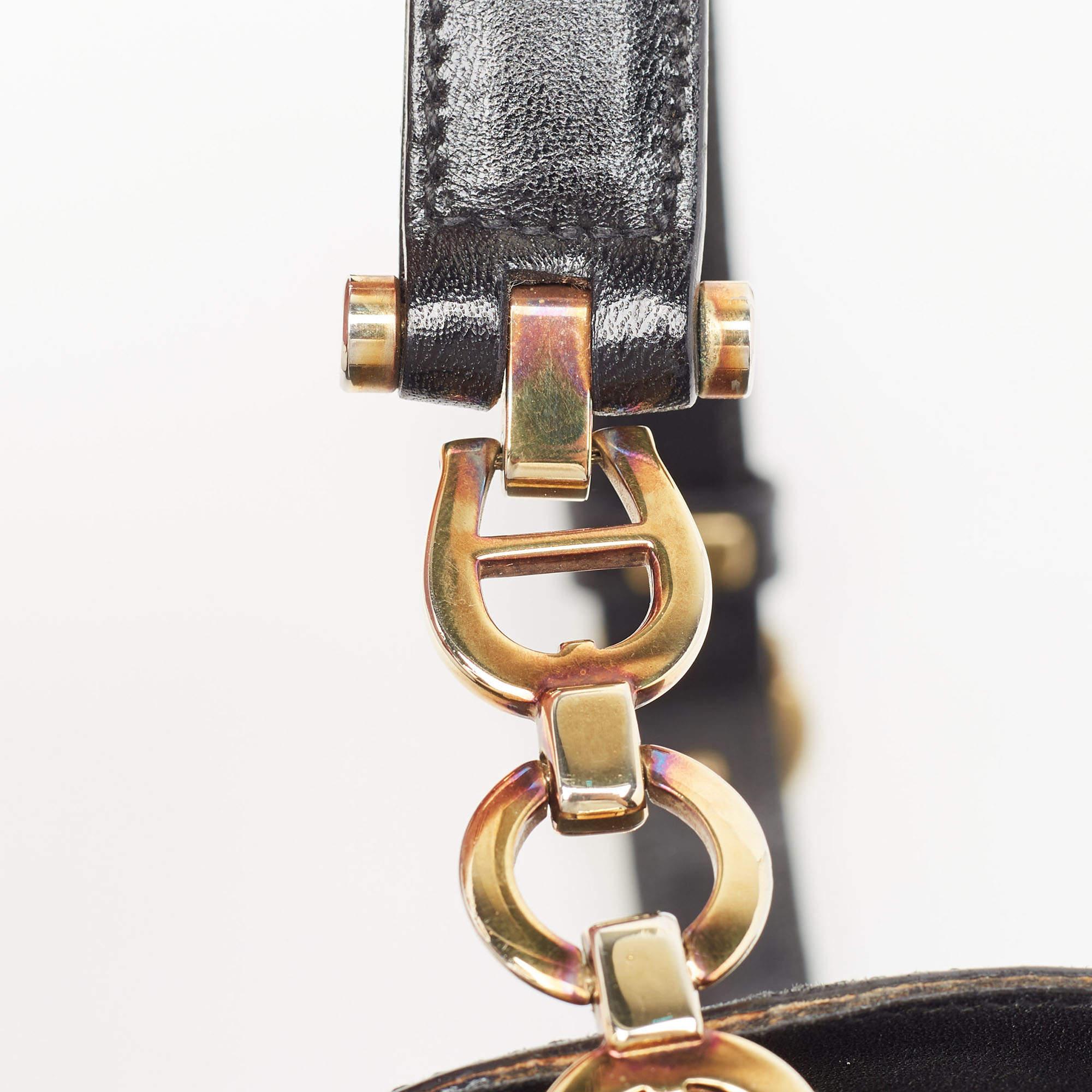 Etienne Aigner Black Glossy Leather Shoulder Bag 3