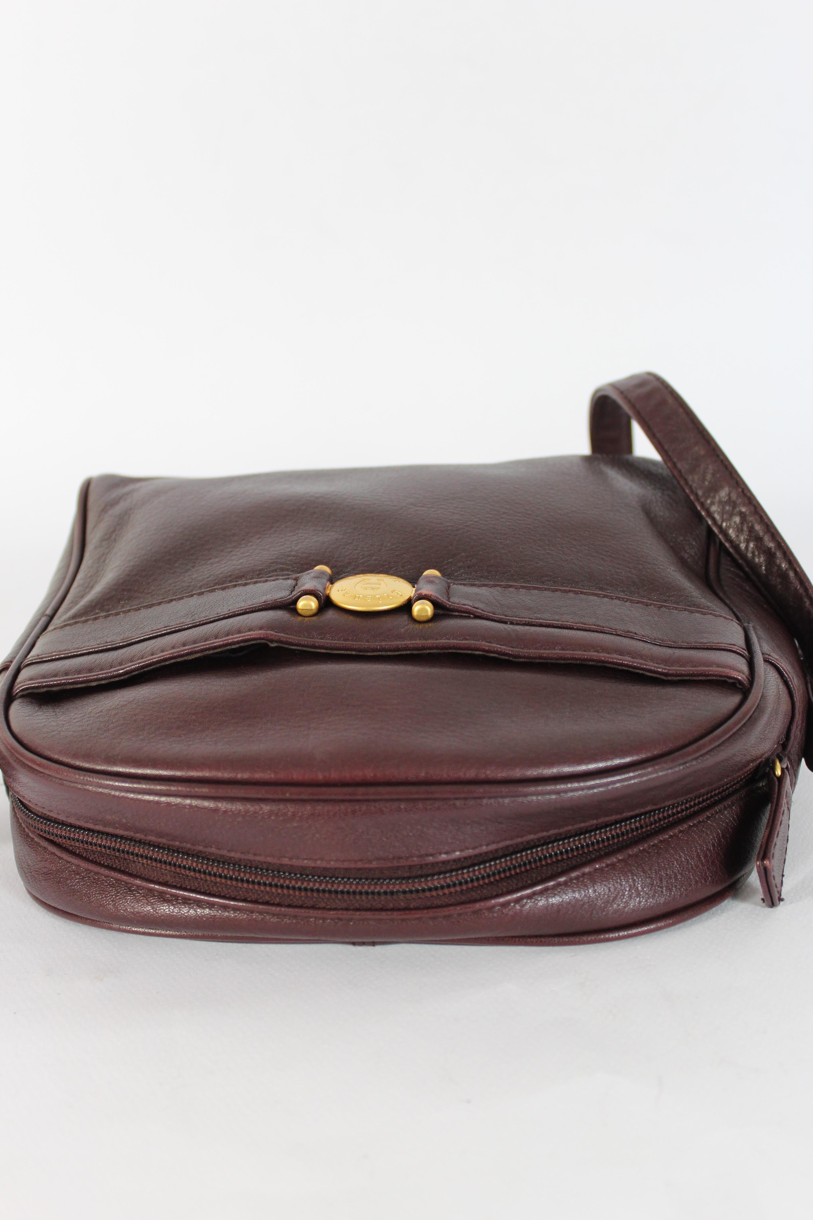 Etienne Aigner Burgundy Leather Shoulder Bag 1980s In Good Condition In Brindisi, Bt