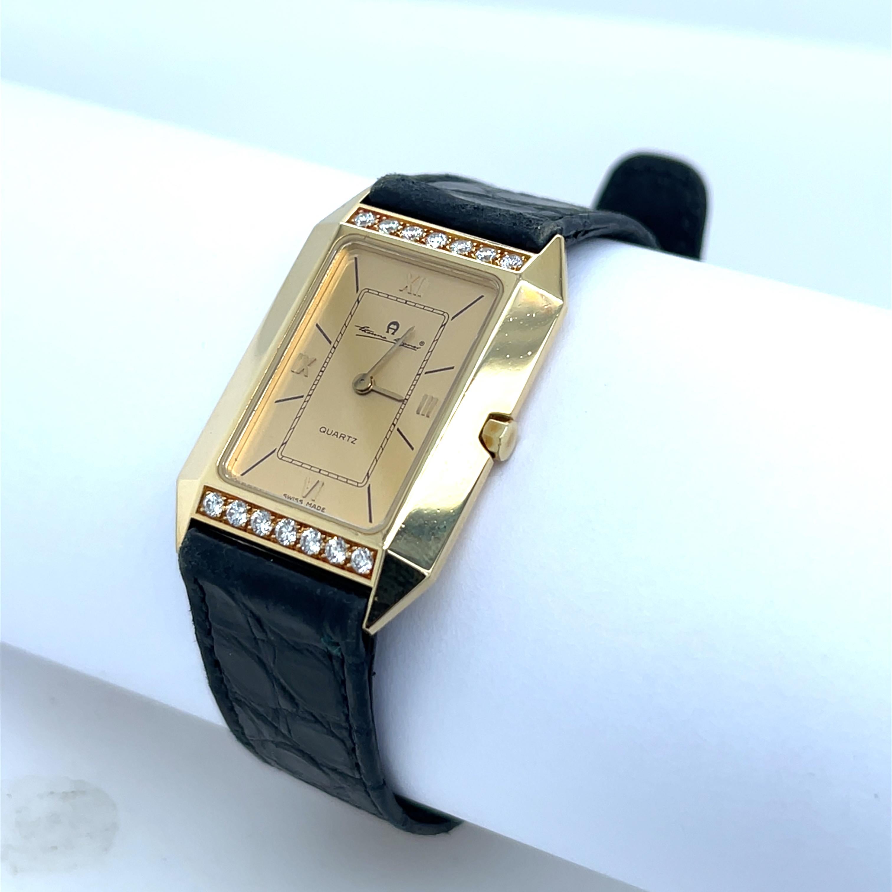 Orologio da polso da donna Etienne Aigner - Cassa in oro giallo 750, movimento al quarzo in vendita 2