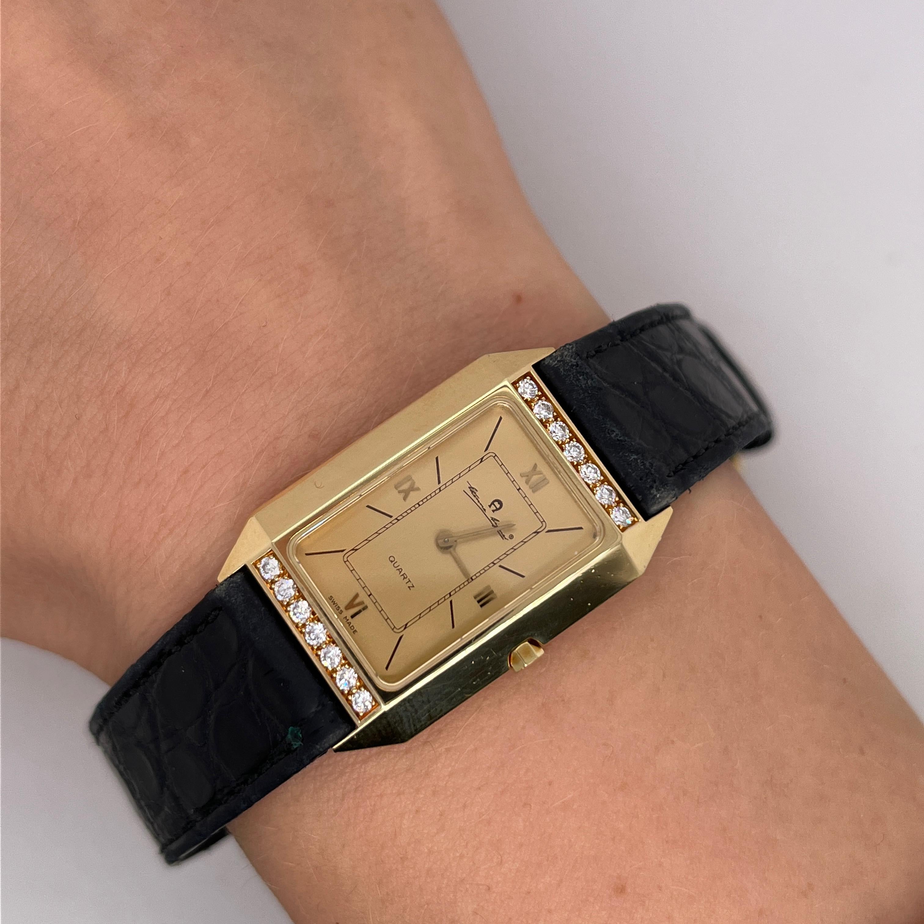 Orologio da polso da donna Etienne Aigner - Cassa in oro giallo 750, movimento al quarzo in vendita 4