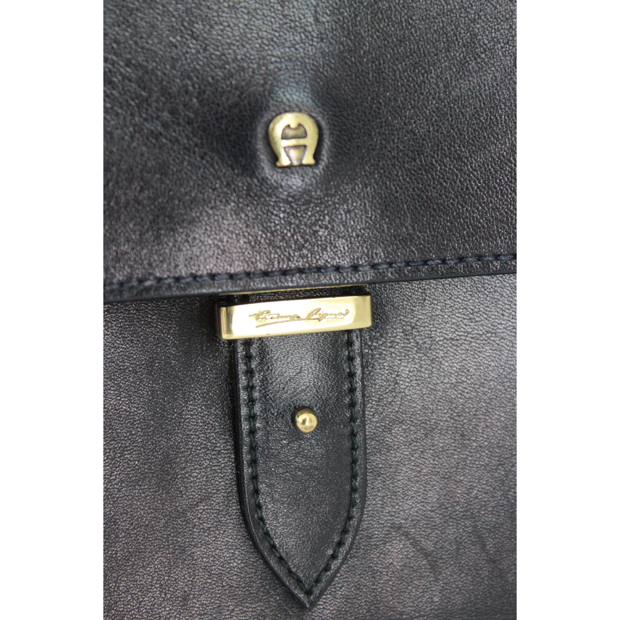 Women's or Men's Etienne Aigner Leather Black Shoulder Bag