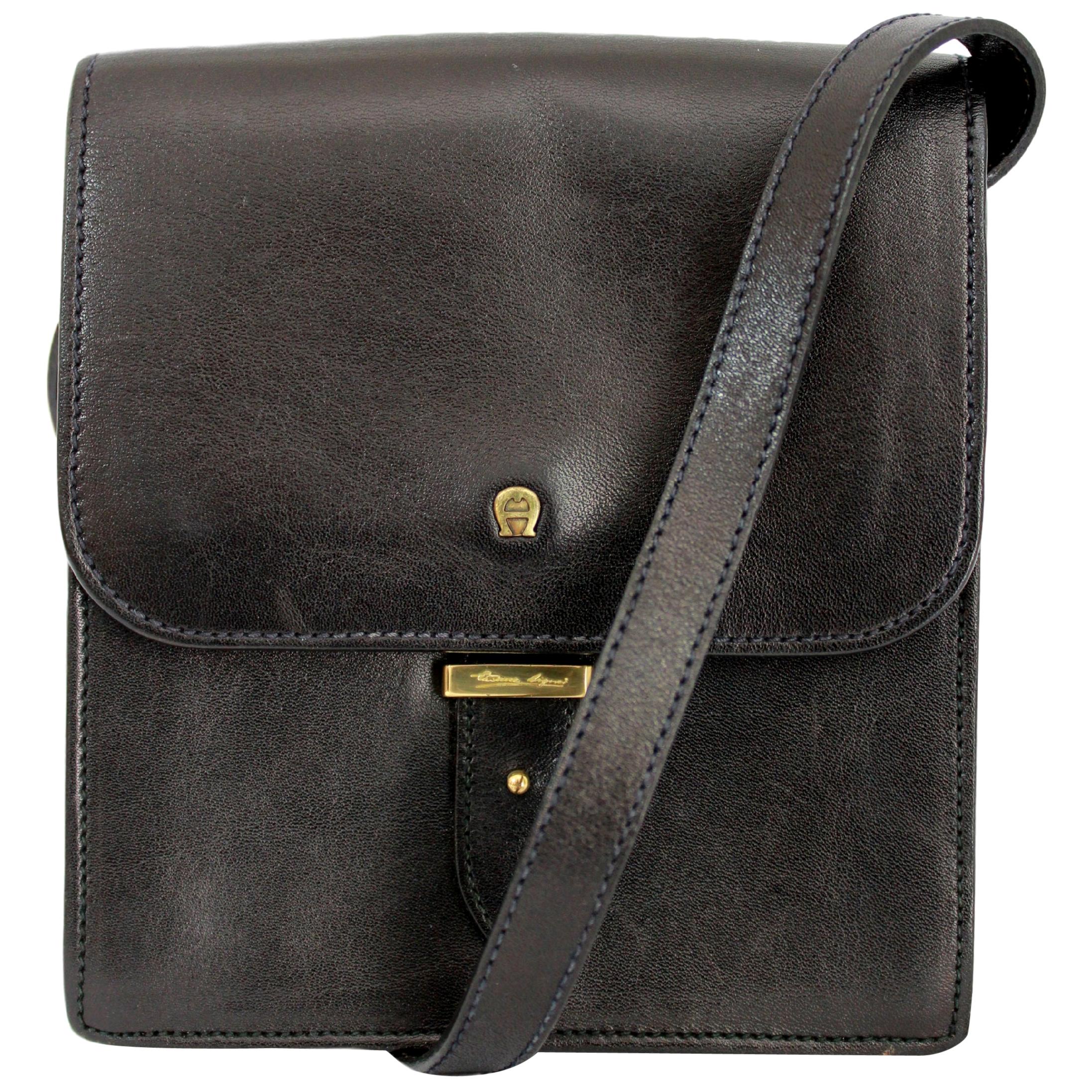 Etienne Aigner Leather Black Shoulder Bag