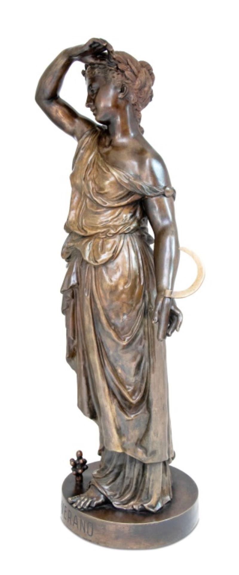 Escultura de bronce patinado 