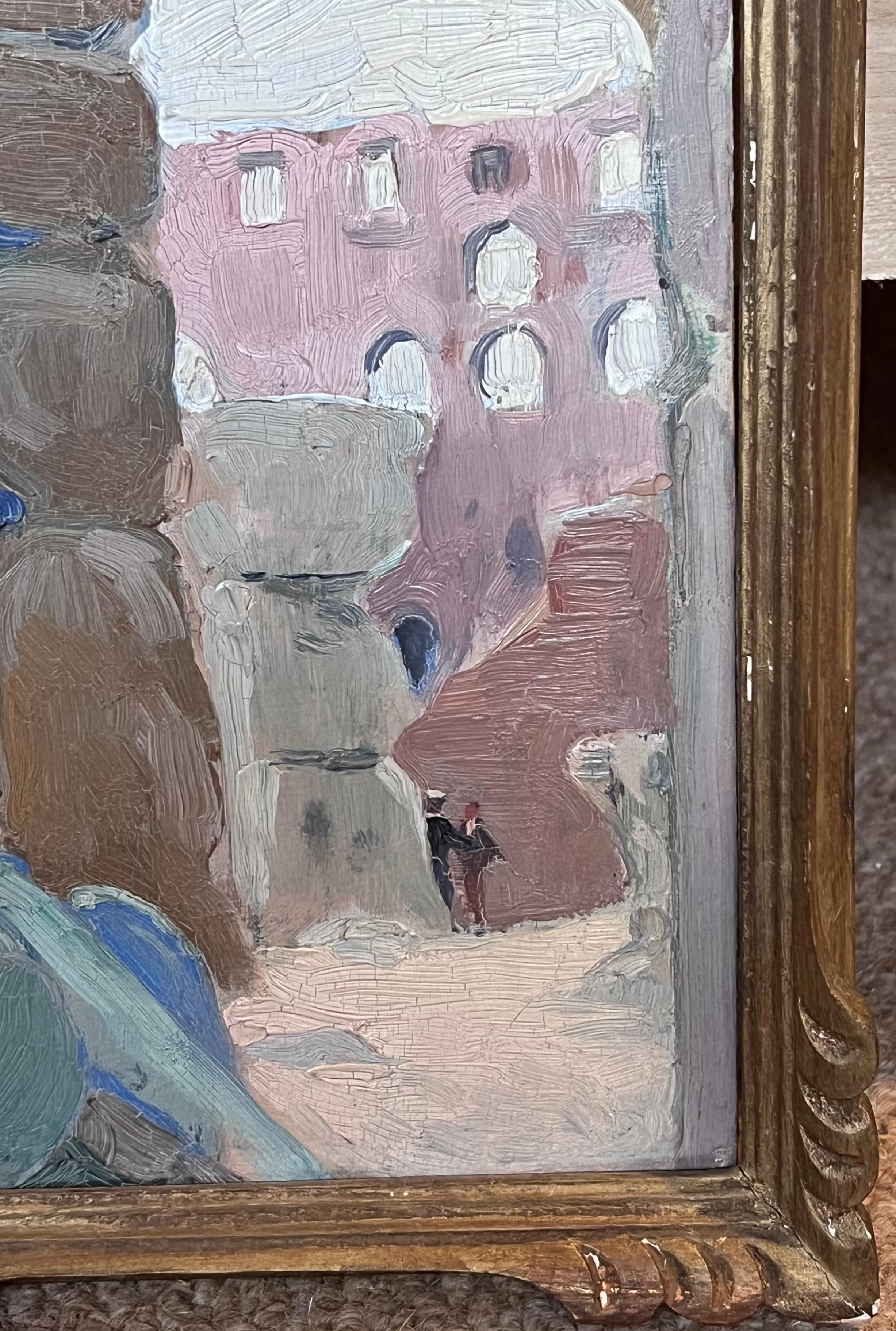 Bewunderung für die antiken Ruinen
von Etienne Auguste Krier ( 1875 - 1953)
Öl auf Karton, gerahmt 
Gerahmt: 10,5 x 7,5 Zoll
Pappe: 8 x 6 Zoll
Provenienz: Privatsammlung, Paris
Condit: sehr guter Zustand

Etienne Auguste KRIER (1875-1953). Der in