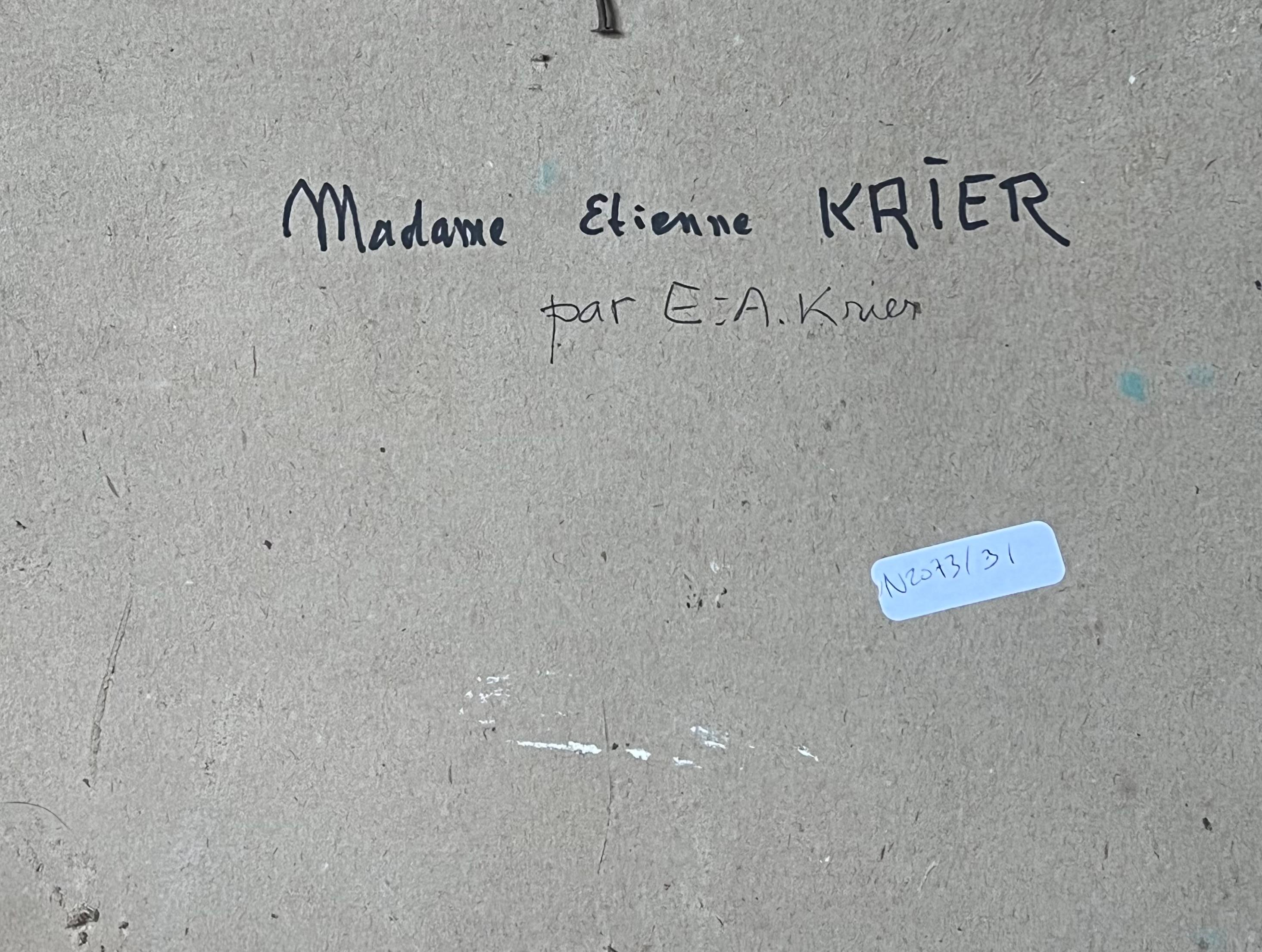 Französische impressionistische Gemälde Künstlerin, Mutter, das am Schreibtisch liest, im Interieur, 1930er Jahre im Angebot 1